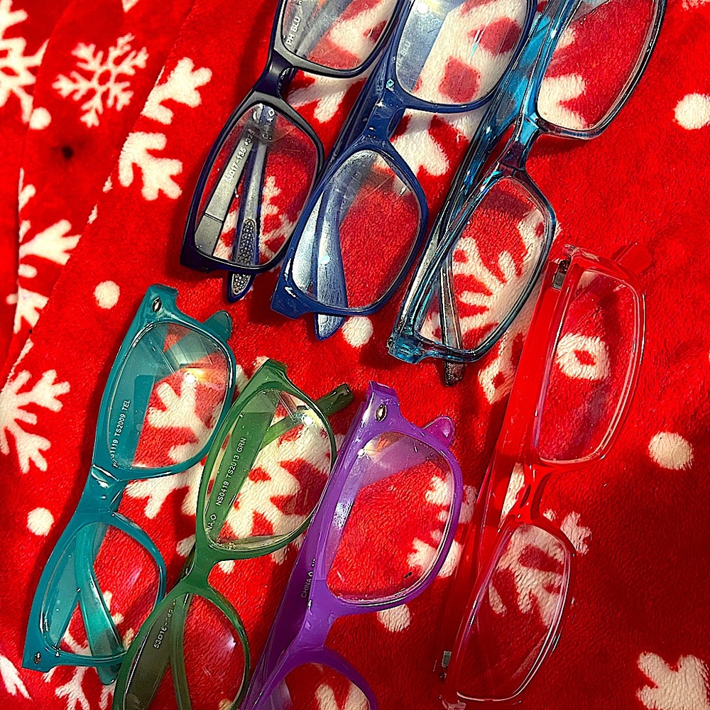 LOT of 7 reading glasses vguc multitude of colors